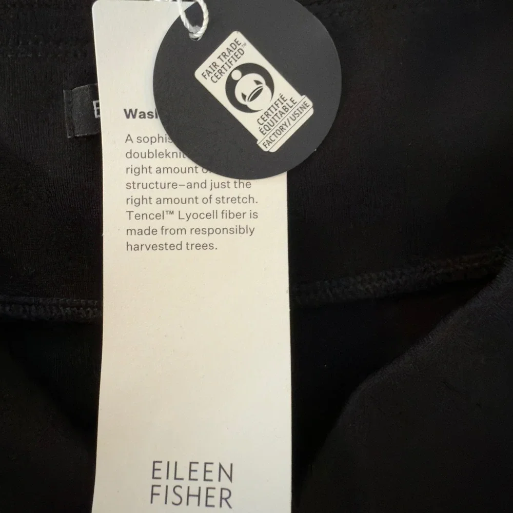 Eileen Fisher XL‎ Black Mini Skirt Doubleknit Flex Ponte Fabric NWT